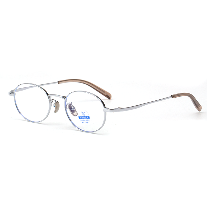 6047 Classic Gold Oval Blue Light Blocking Glasses - Retro-Style Anti-Fatigue Computer Eyewear - Image 3