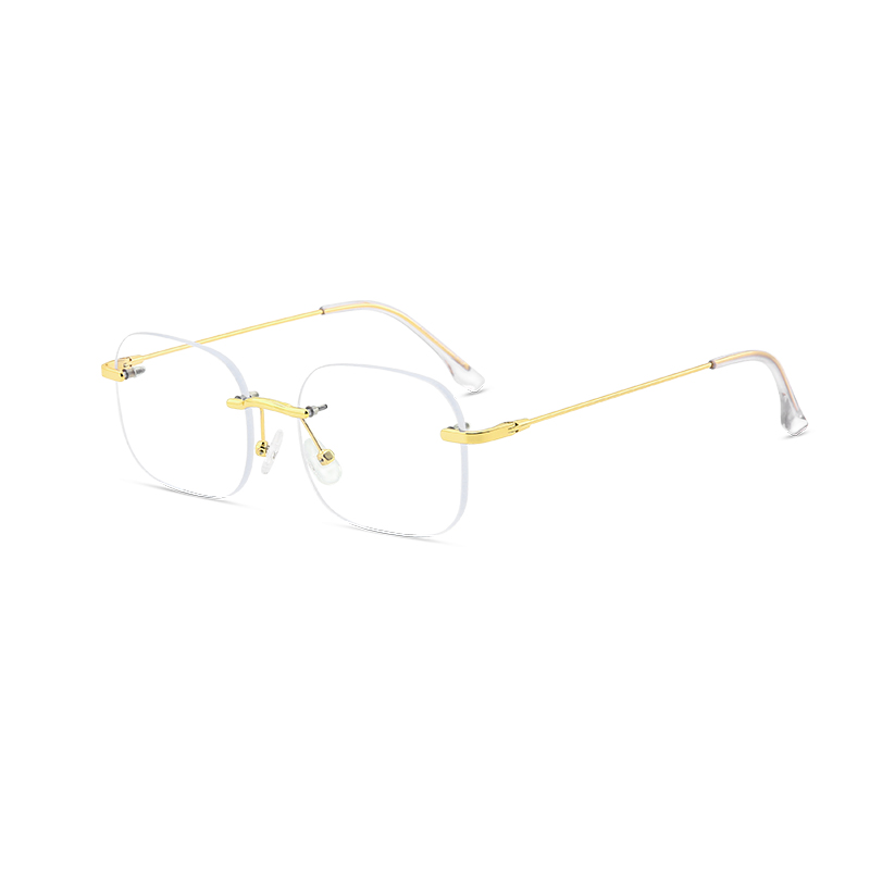 8032 Elegant Metal Rimless Eyeglasses Frame - Image 2