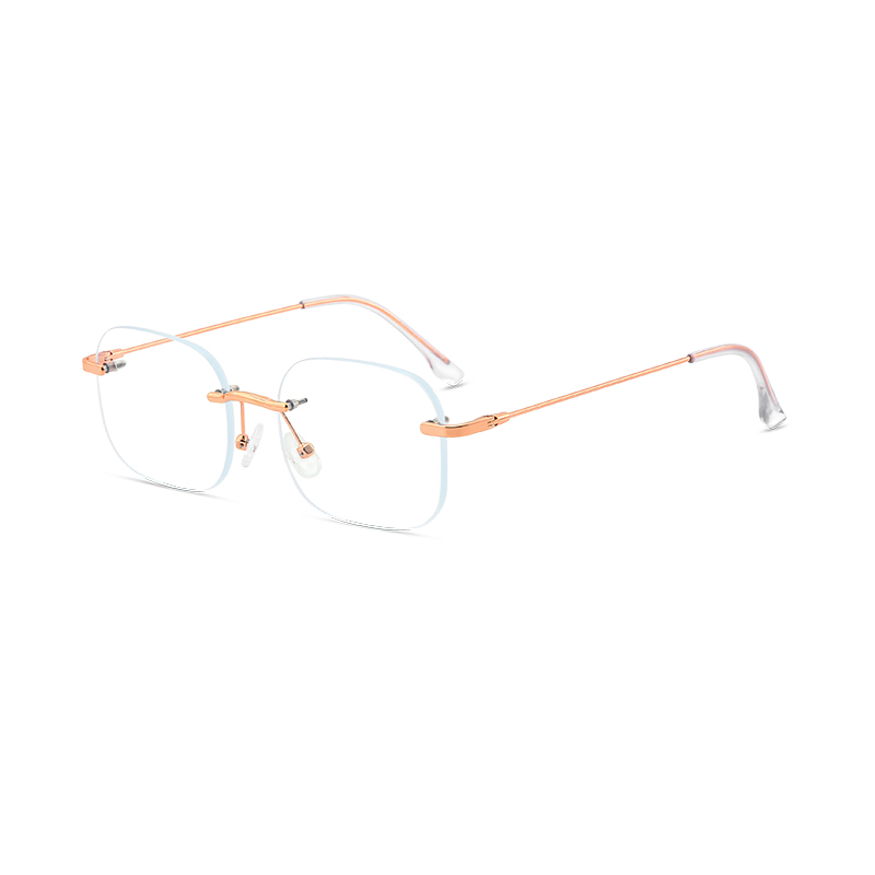 8032 Elegant Metal Rimless Eyeglasses Frame - Image 4