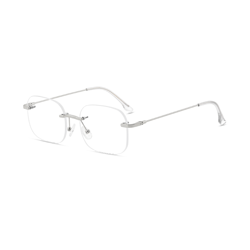8032 Elegant Metal Rimless Eyeglasses Frame - Image 3