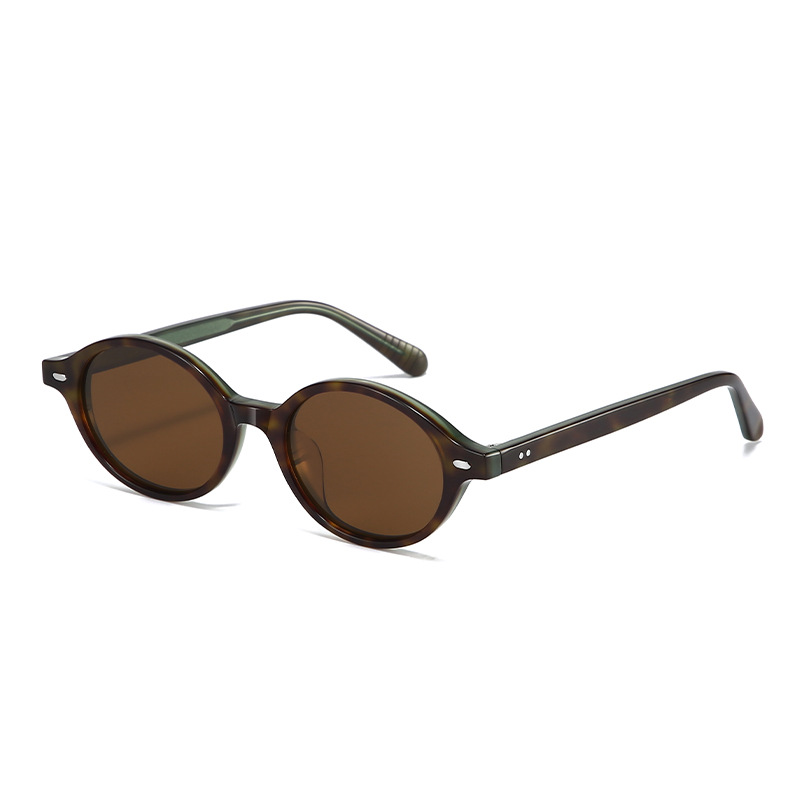 2408 Trendy Black Micro Oval Sunglasses - Image 3