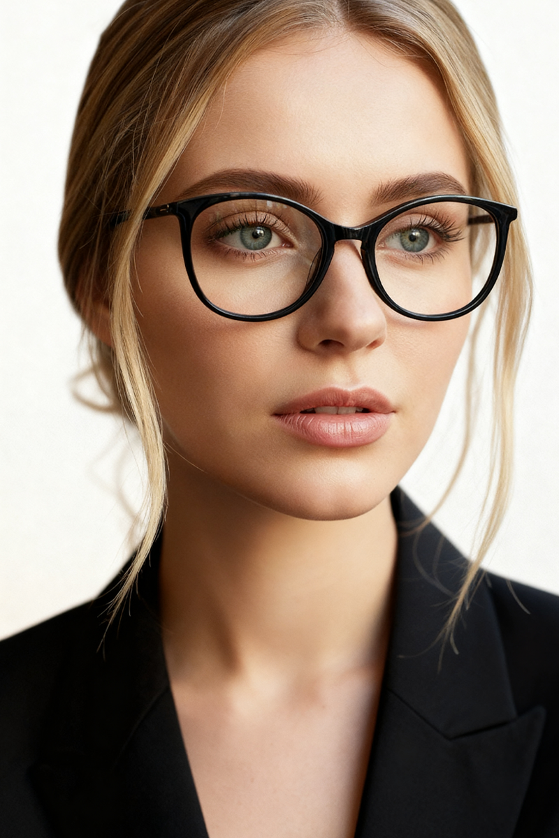 9072 Chic Round Acetate Eyeglasses