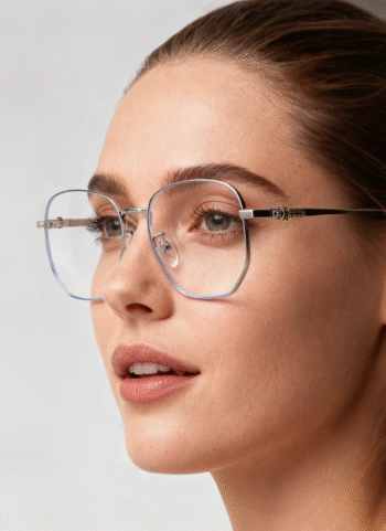 30839 Lightweight Square Titanium Eyeglasses