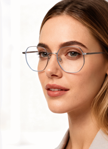 30827 Lightweight Round Titanium Eyeglasses