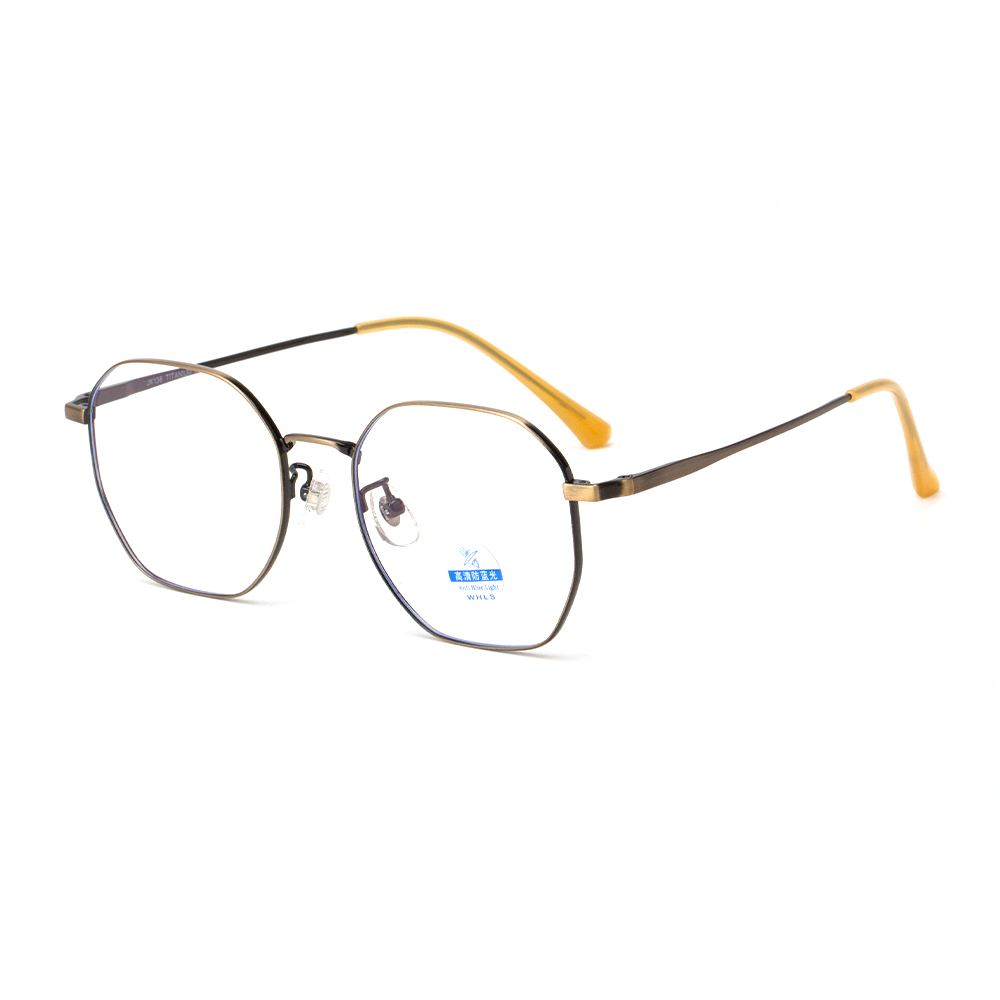 90163 Lightweight Hexagon Titanium Eyeglasses - Image 5