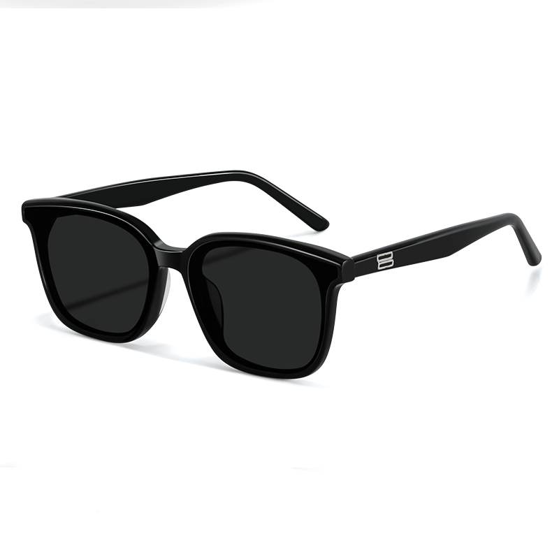 NADA Sleek Rectangle Cateye Sunglasses - Black Retro Style - Image 2