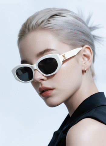9086 Acetate Irregular Sunglasses with Iconic Triomphe Logo