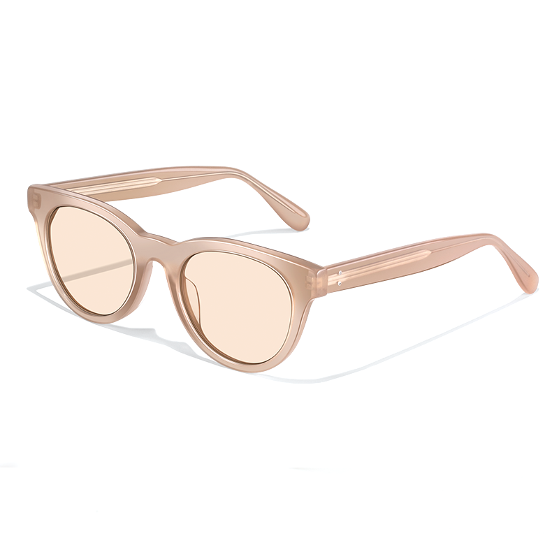 9123 Retro Round Acetate Sunglasses - Image 6