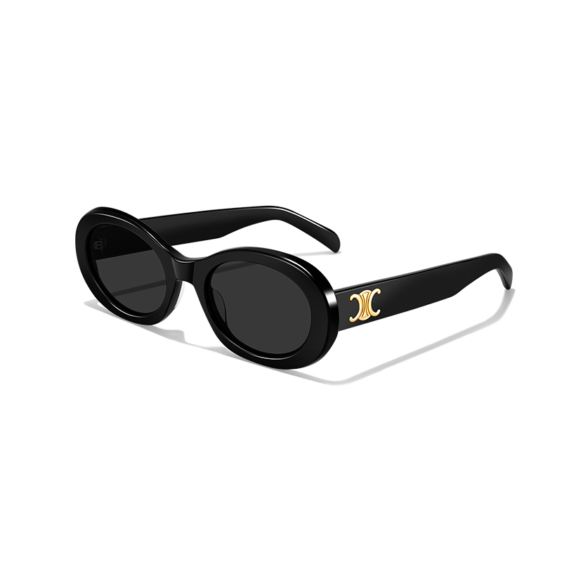 9045 Acetate Nylon Oval Sunglasses - Image 3