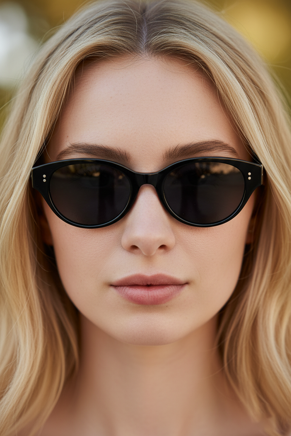 8060 Chic Slim Oval Frame Sunglasses