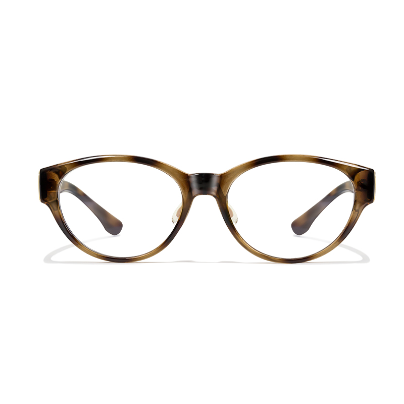 11530R Chic Cat Eye Optical Frames with Statement Gold Letter Logo - Image 3