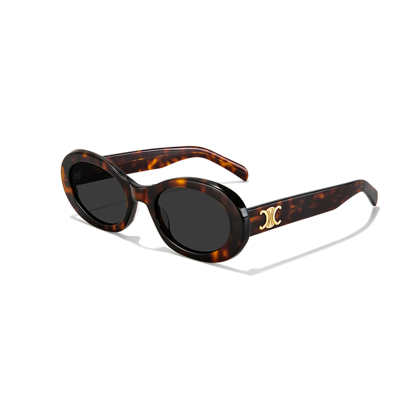 9045 Acetate Nylon Oval Sunglasses - Image 4