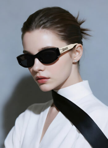 11500 Y2K Retro Oval Sunglasses with Unique Zipper Temple Design