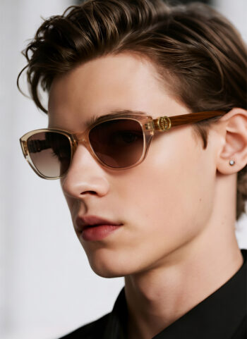 11508 Fashion Narrow Cat Eye Sunnies - Unique Temple Design