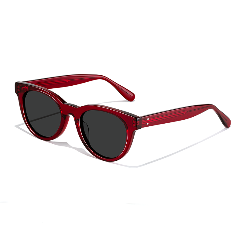 9123 Retro Round Acetate Sunglasses - Image 4
