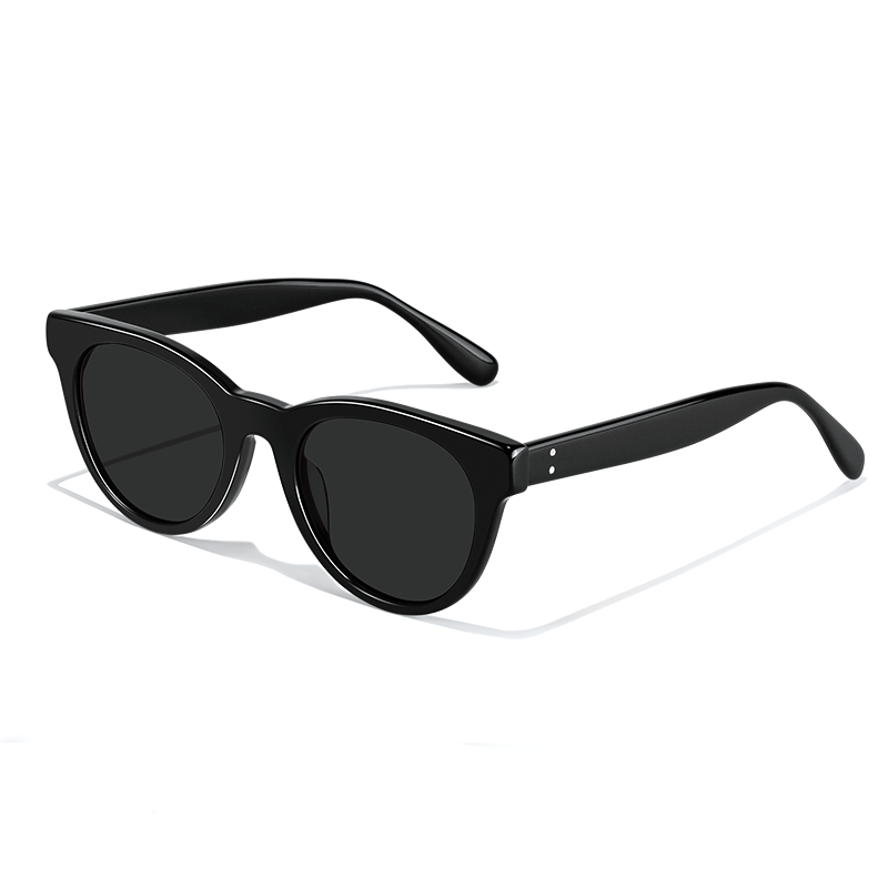 9123 Retro Round Acetate Sunglasses - Image 2