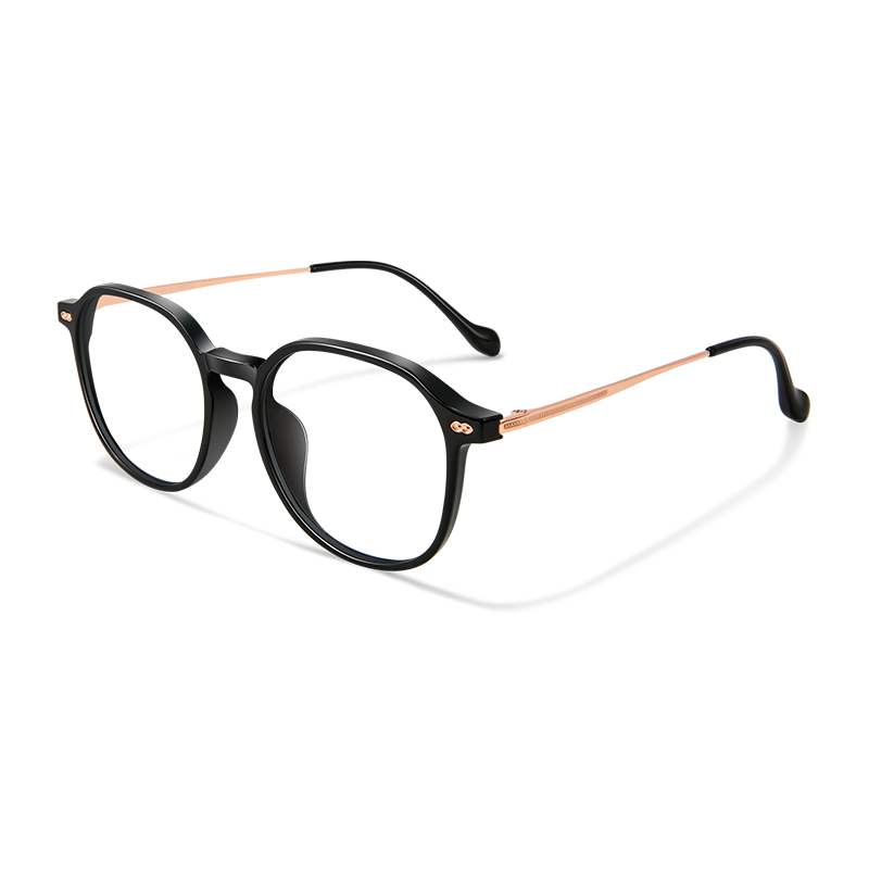 8191 Modern Round Eyeglasses | Lightweight Titanium& TR90 Hybrid Frames - Image 2