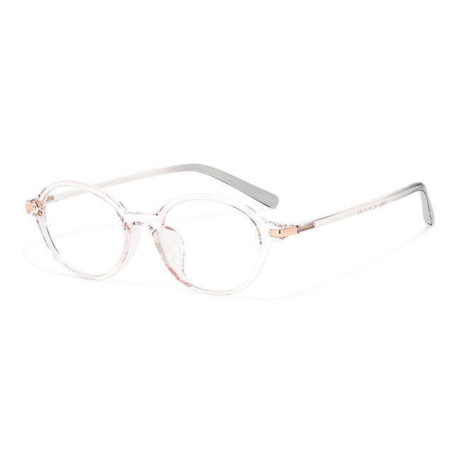TR52031 Minimalist Oval Eyeglasses - Thin Black Frame Clear Lens - Image 5