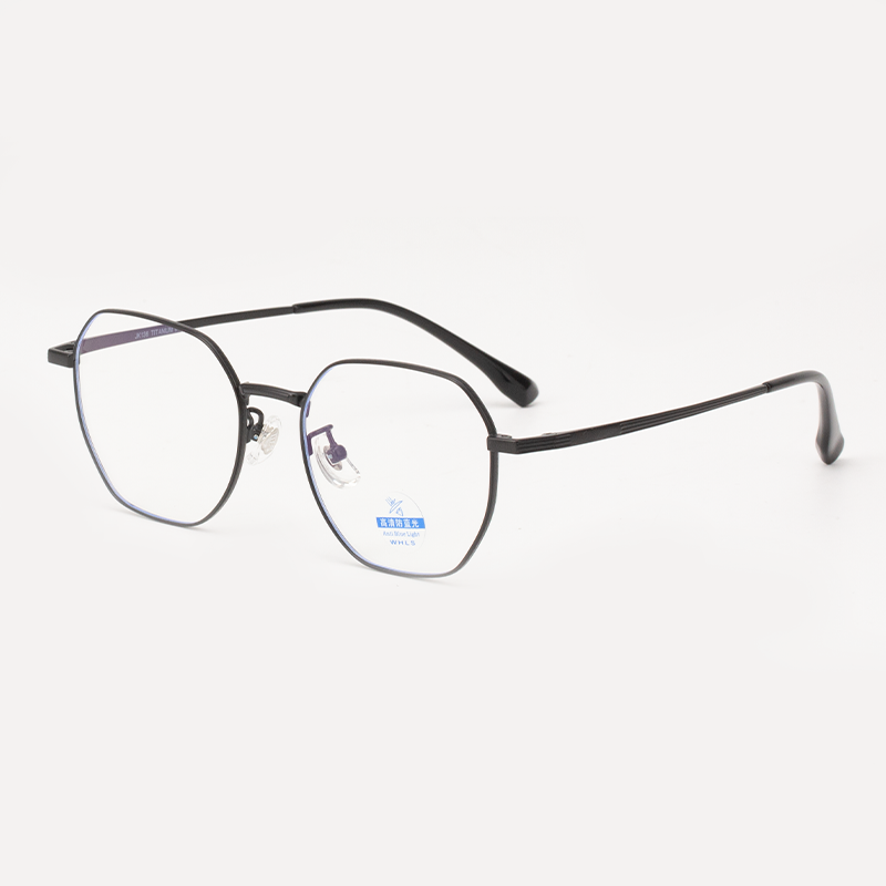 30837 Premium Hexagonal Titanium Eyeglasses - Anti-Blue Light Frames - Image 2
