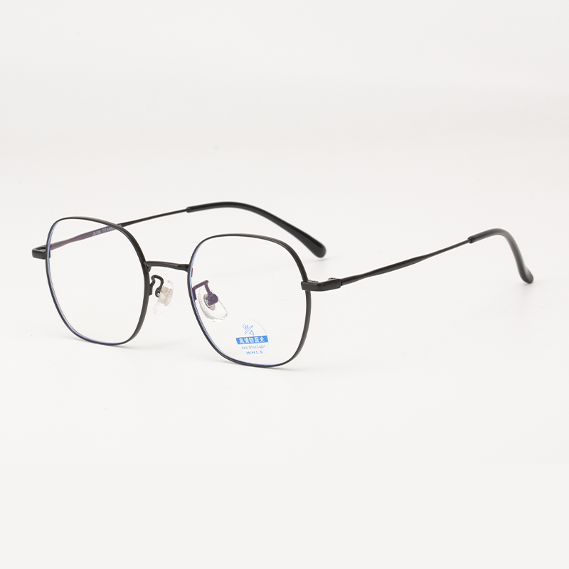 30878 Trendy Hexagonal Blue Light Blocking Glasses - Ultra-Thin Titanium Frame - Image 2