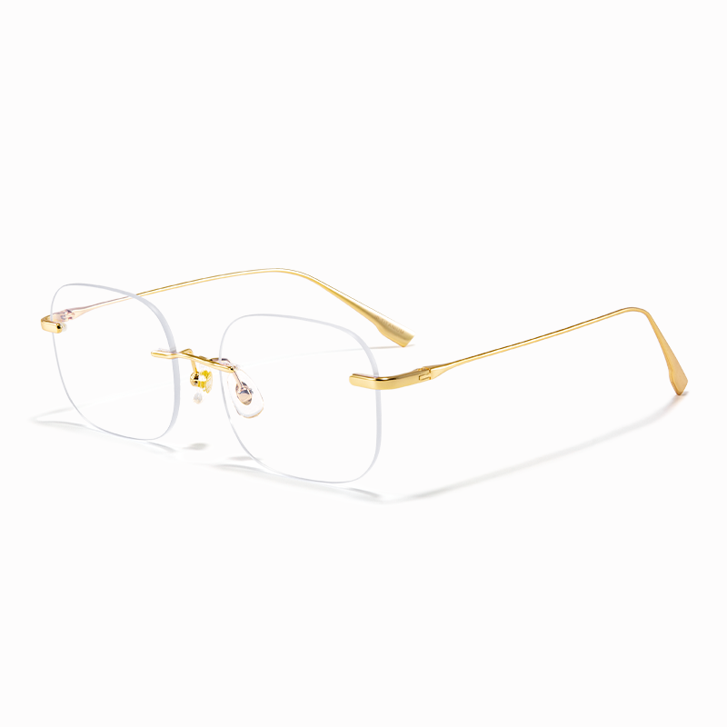 9008 Ultra-Light Titanium Rimless Rectangular Eyeglasses | Invisible Frame Comfort - Image 3
