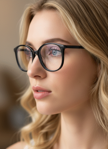 2046 Classic Round Blue Light Blocking Acetate Glasses - Unisex & Lightweight Frame