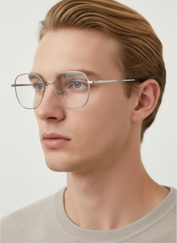 30826 Ultra-Light Titanium Optical Glasses Frame - Anti-Blue Light Lenses