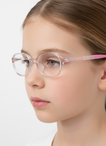 TR2342 灵活耐用的儿童透明椭圆形眼镜 | 安全贴合儿童眼镜