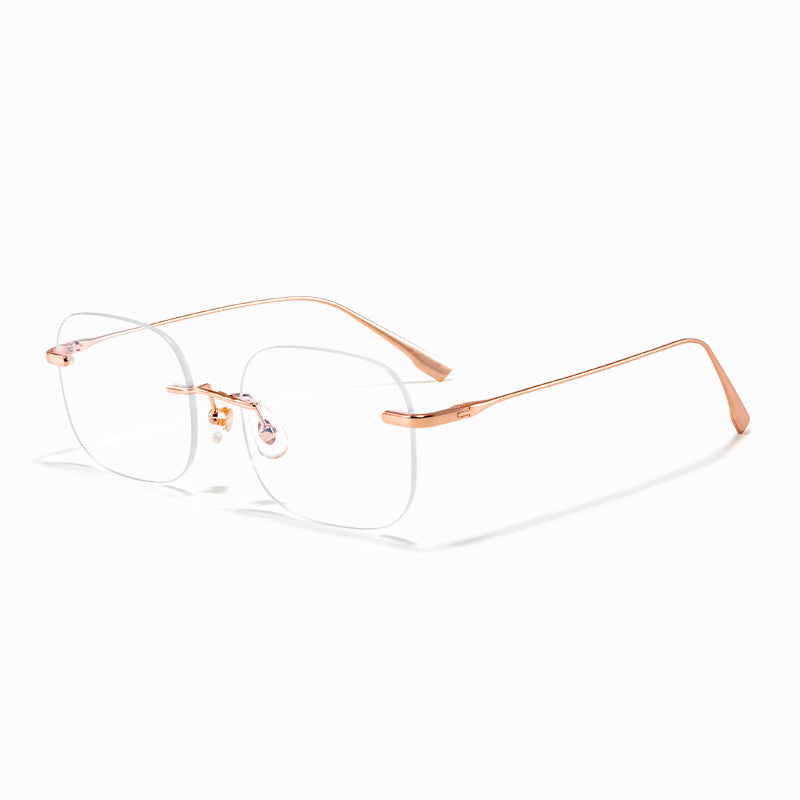 9008 Ultra-Light Titanium Rimless Rectangular Eyeglasses | Invisible Frame Comfort - Image 4