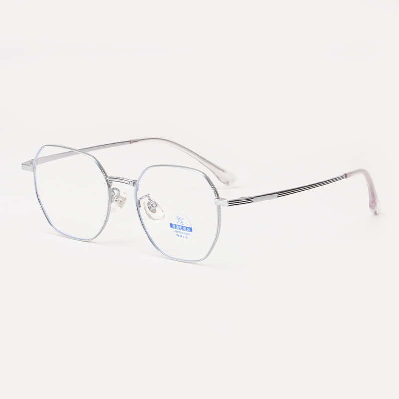 30837 Premium Hexagonal Titanium Eyeglasses - Anti-Blue Light Frames - Image 3