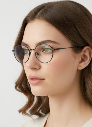 8045 Retro Thin Metal Oval Optical Frames - Lightweight & Minimalist