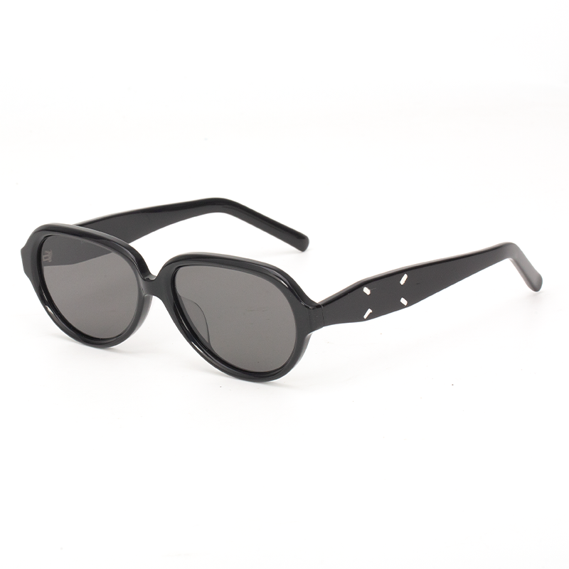 2228 Retro Oval Black Acetate Sunglasses - UV400 Protection - Unique Statement Frame - Image 2