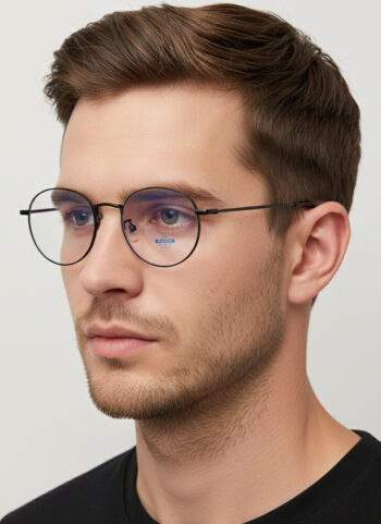 122202 Ultralight Titanium Round Eyeglasses - Vintage Thin Frame