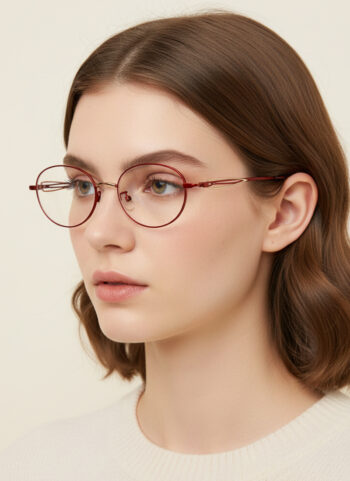 YX051 Trendy Metal Oval Glasses - Fashion-Forward & Lightweight