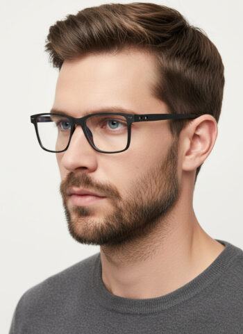 23101 Trendy Full-Rim TR90 Square Eyewear - Durable & Fashion-Forward