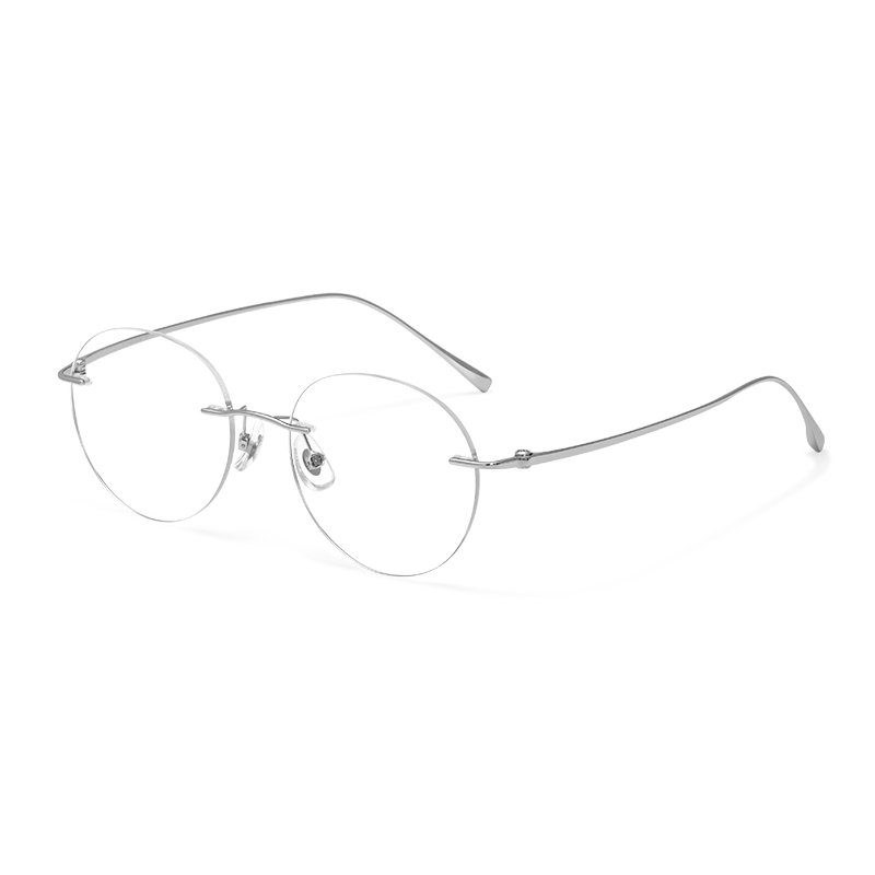 9009 Ultra-Light Titanium Rimless Round Eyeglasses | Invisible Frame Comfort - Image 2