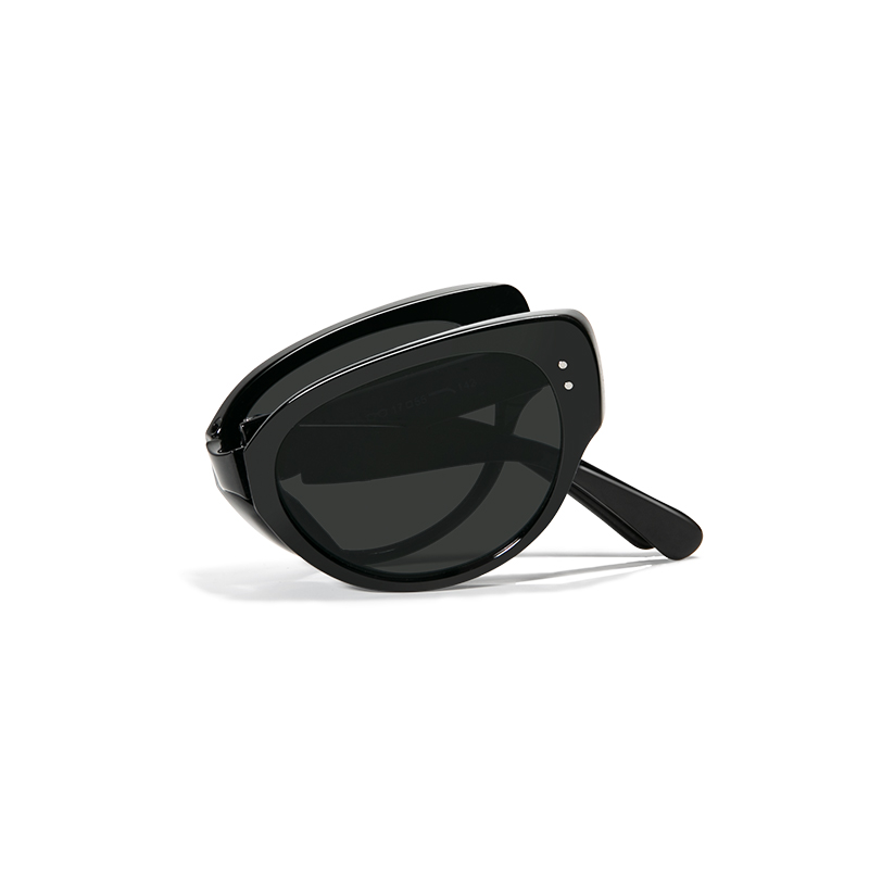 9017 Chunky Retro Cat-Eye Folding Sunglasses - 90s Style - Image 3