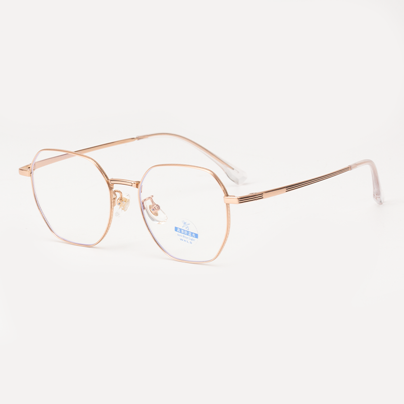30837 Premium Hexagonal Titanium Eyeglasses - Anti-Blue Light Frames - Image 4