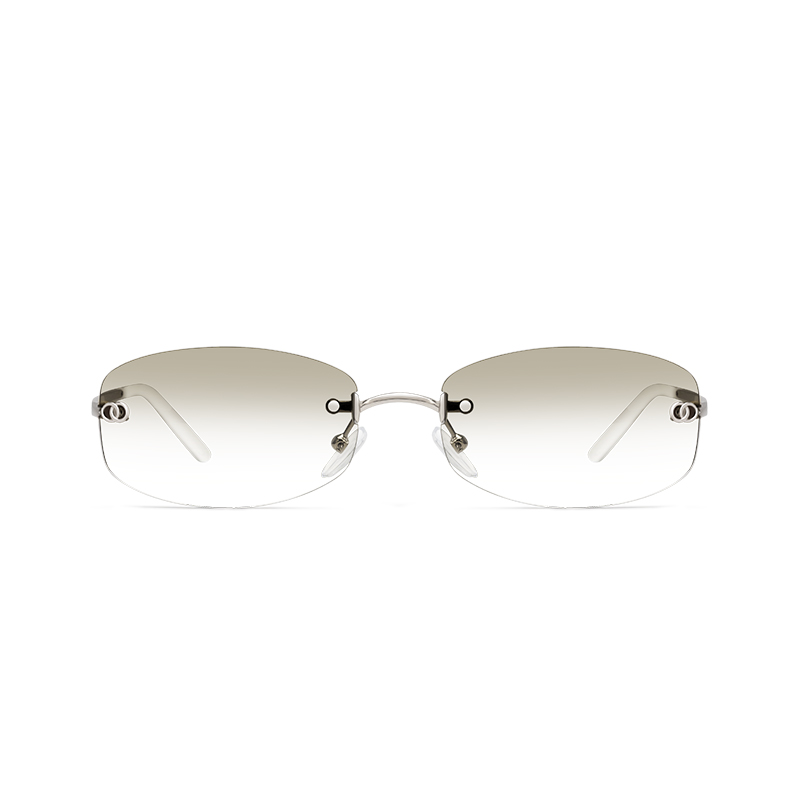 20487 Minimalist Rimless Sunglasses with Gradient Lenses - Image 4