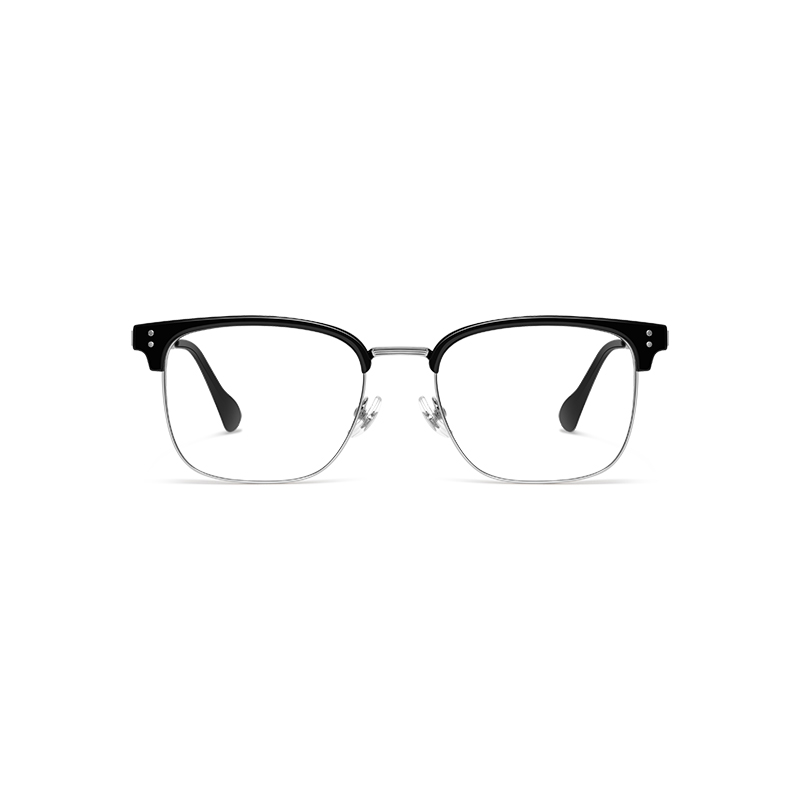 8038 Vintage Clubmaster Eyeglasses - Retro Half-Rim Browline Frame - Image 3