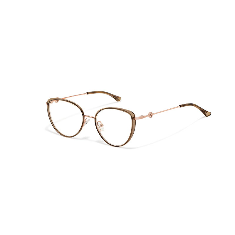 23112 Elegant Women's Cat-Eye Eyeglasses - Stylish Metal Temples - Image 2