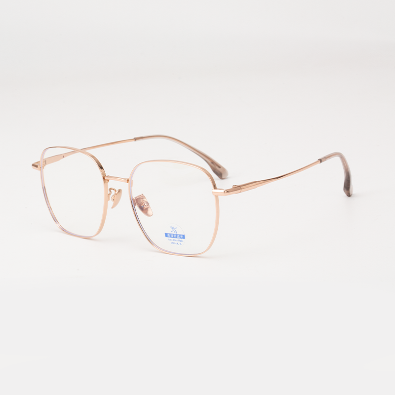 31083 Geometric Black Titanium Blue Light Blocking Glasses - Ultra-Light & Modern - Image 4