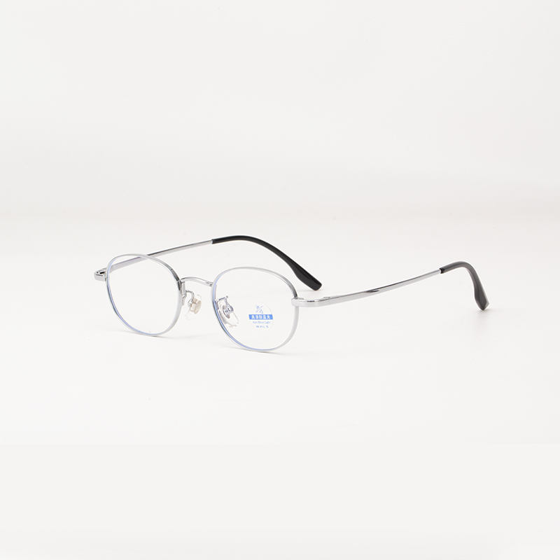 98223 Ultralight Titanium Oval Anti-Blue Light Eyeglasses - Image 4