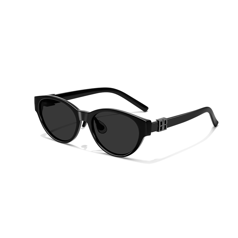 11531 Chic Narrow TR Cat Eye Sunglasses with Geometric Temple Logo - Image 4