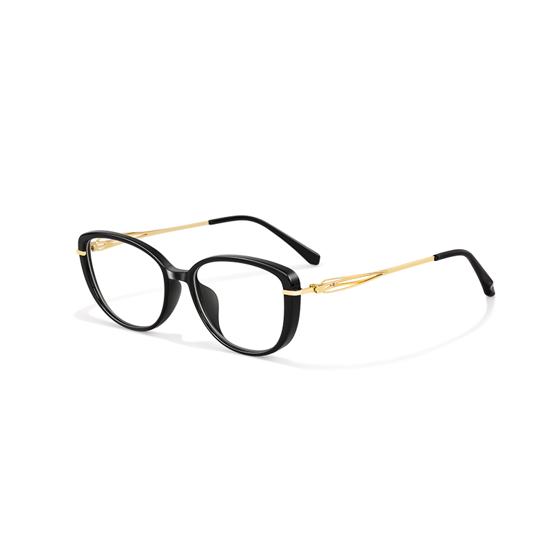 23130 Lightweight TR90 & Metal Cat-Eye Glasses - Elegant Hybrid - Image 2