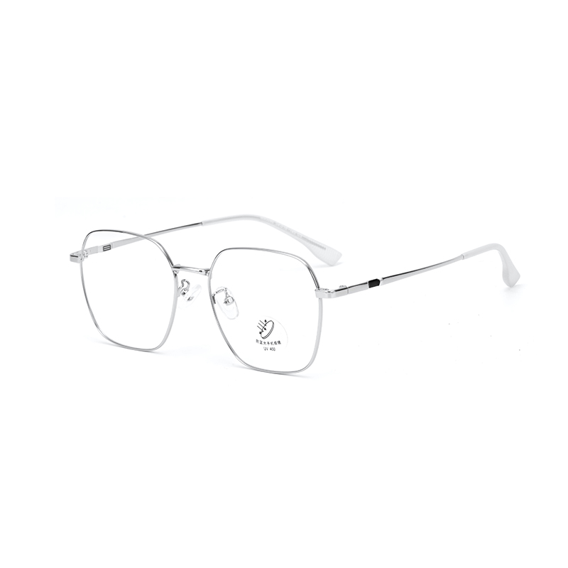 90090 Chic Geometric Metal Anti-Glare Glasses - Trendy & Light - Image 5