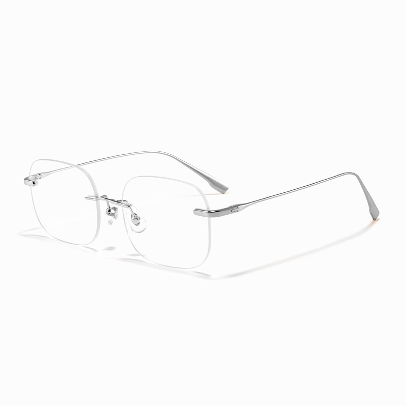 9008 Ultra-Light Titanium Rimless Rectangular Eyeglasses | Invisible Frame Comfort - Image 2