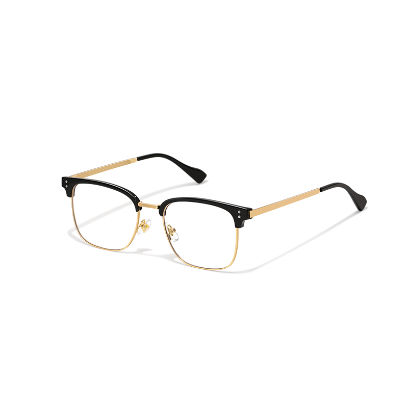 8038 Vintage Clubmaster Eyeglasses - Retro Half-Rim Browline Frame - Image 4