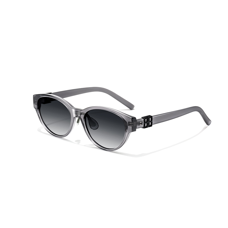 11531 Chic Narrow TR Cat Eye Sunglasses with Geometric Temple Logo - Image 5