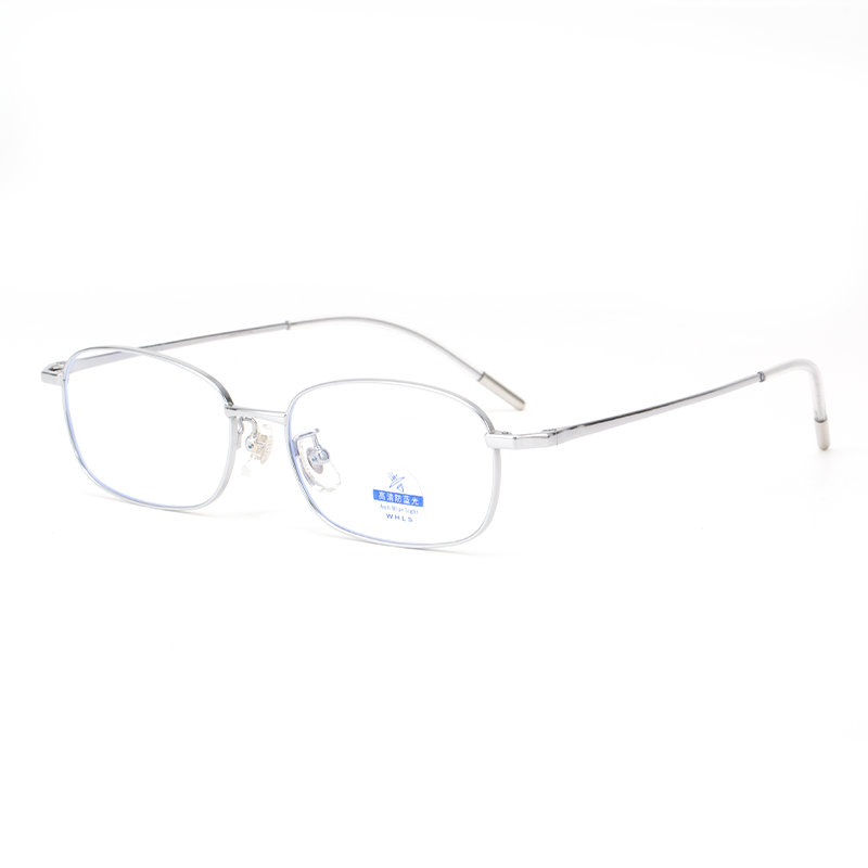 6025 Ultra-Lightweight Titanium Anti-Blue Light Eyeglasses - Rectangular Frame - Image 3